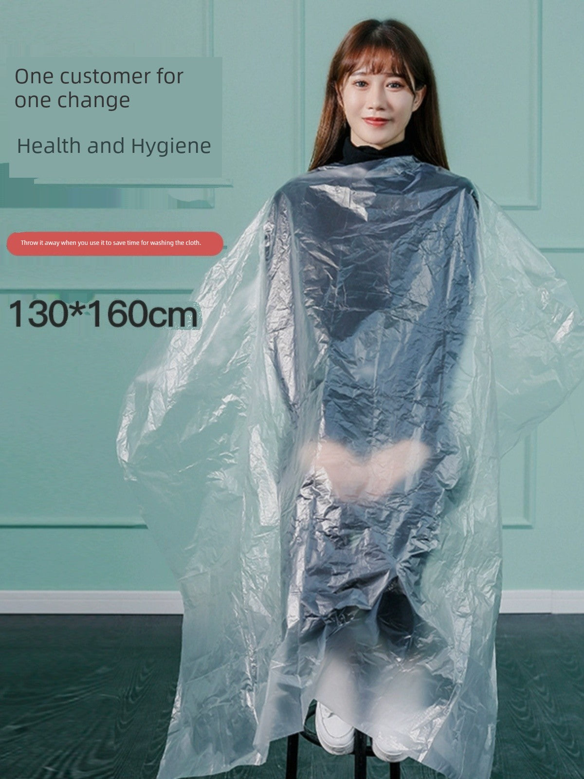 Disposable Shawl for Hair Dye Protection Cloth Scarf Hair Dyeing Hair Treatment Oil Hairdressing Hair Saloon Dedicated Plastic Waterproof Thickened Disposable