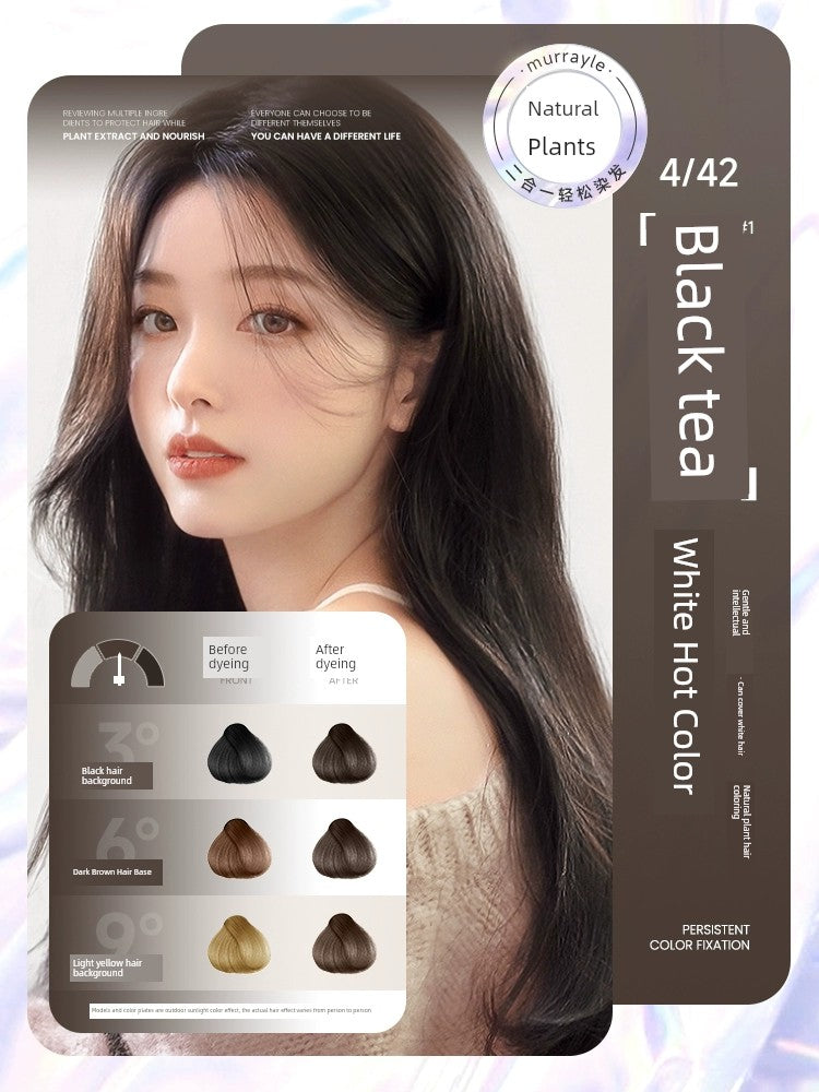 Natural Non-Irritating Dark Brown Plant Bubble Hair Dye