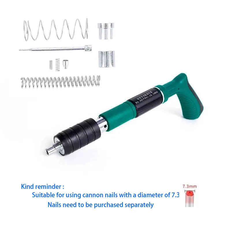 Handheld Cordless Manual Nailing Gun, Household, Strong Concrete Wall Nails, Shooting Gun, Power Tool