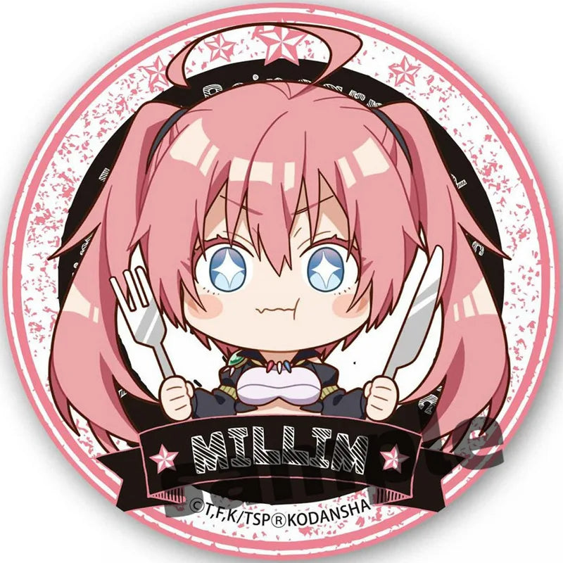 58MM Character Benimaru Shuna Artistic Fashion Costumes Badge Rimuru Tempest Novelty Popular Accessories Special Use Items Toy