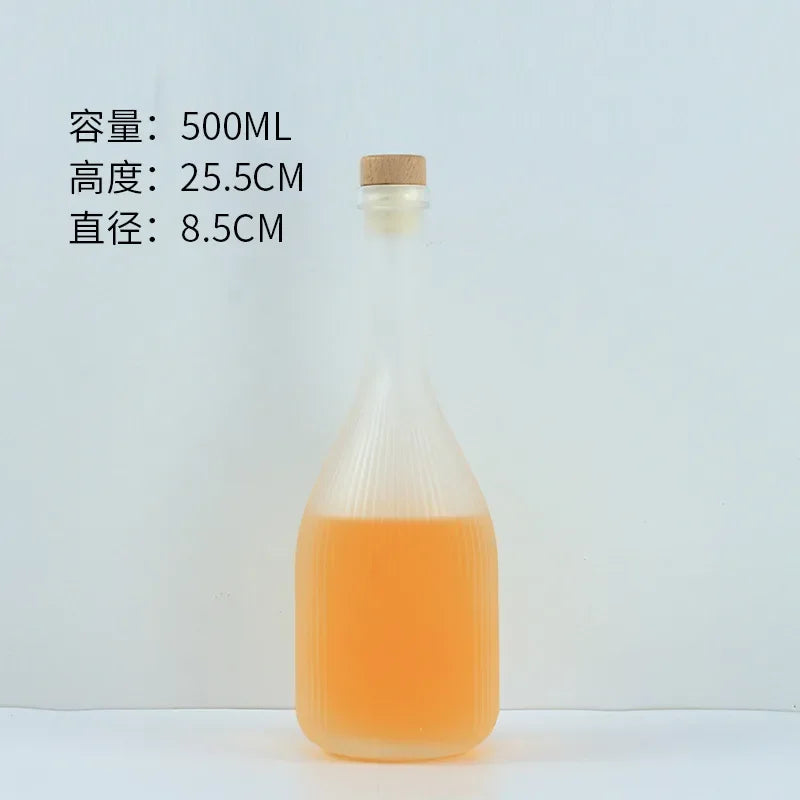 Fruit Wine Green Plum Wine Bottle Glass Bottles for Homemade Wine Fruit Juice and Beverages