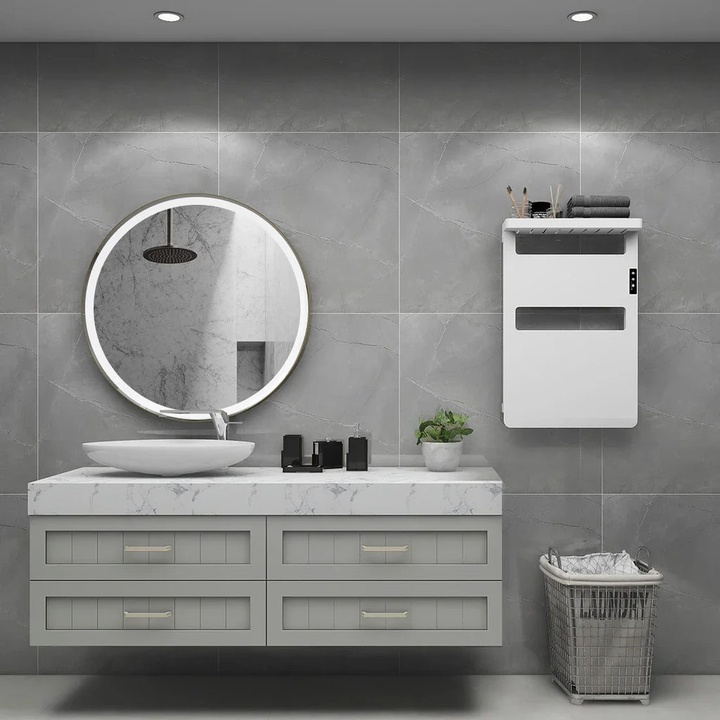 Infrarotheizung bathroom accessories wall mounted electric towel warmer holder with smart touch control
