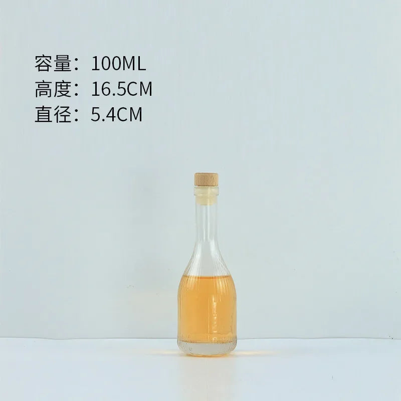 Fruit Wine Green Plum Wine Bottle Glass Bottles for Homemade Wine Fruit Juice and Beverages