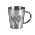 Coffee Lover Gift Idea Drinkware Heart-shaped Stainless Steel Coffee Mug Elegant Faux Cup for Hot Beverages Gift for Coffee