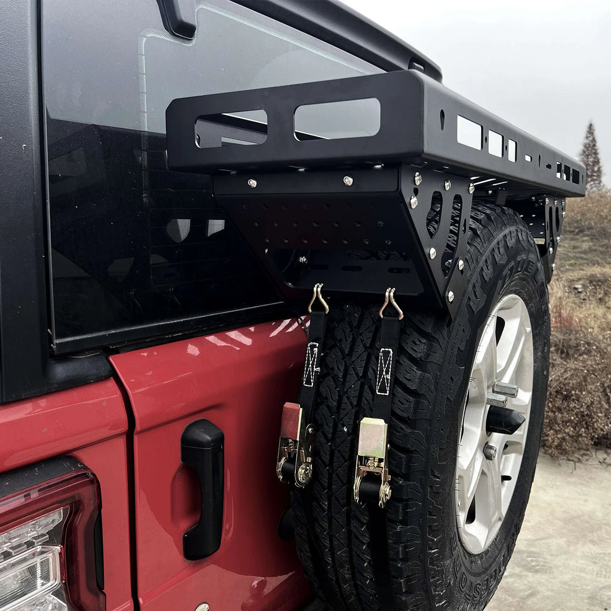 Summer Travel& Camping JK JL  Spare tire holder loaded 60kg with 35 inch tire  Aluminum alloy for jeep for wrangler