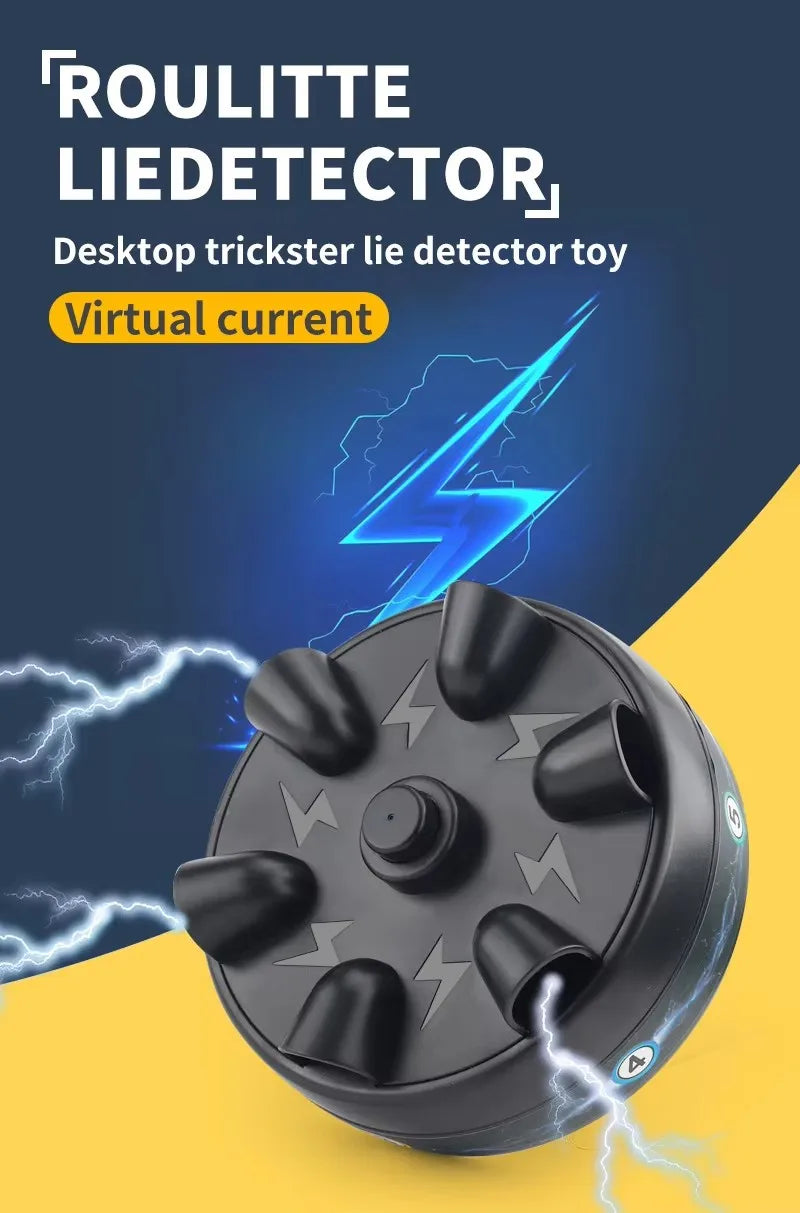Funny Electric Shock Polygraph Tricky Lie Detector Test Lucky Shock Roulette 6 Fingers Novelty Party Board Game Toys For Adults