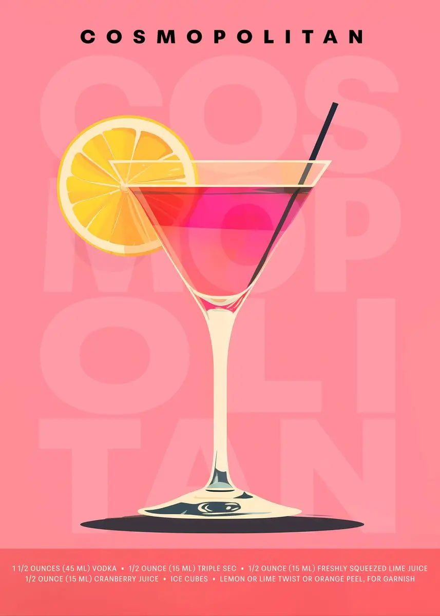 Simple Bar A Variety of Mixed-up Alcoholic Beverages Poster Canvas Printing for Home Room Wall Decoration Frameless Painting