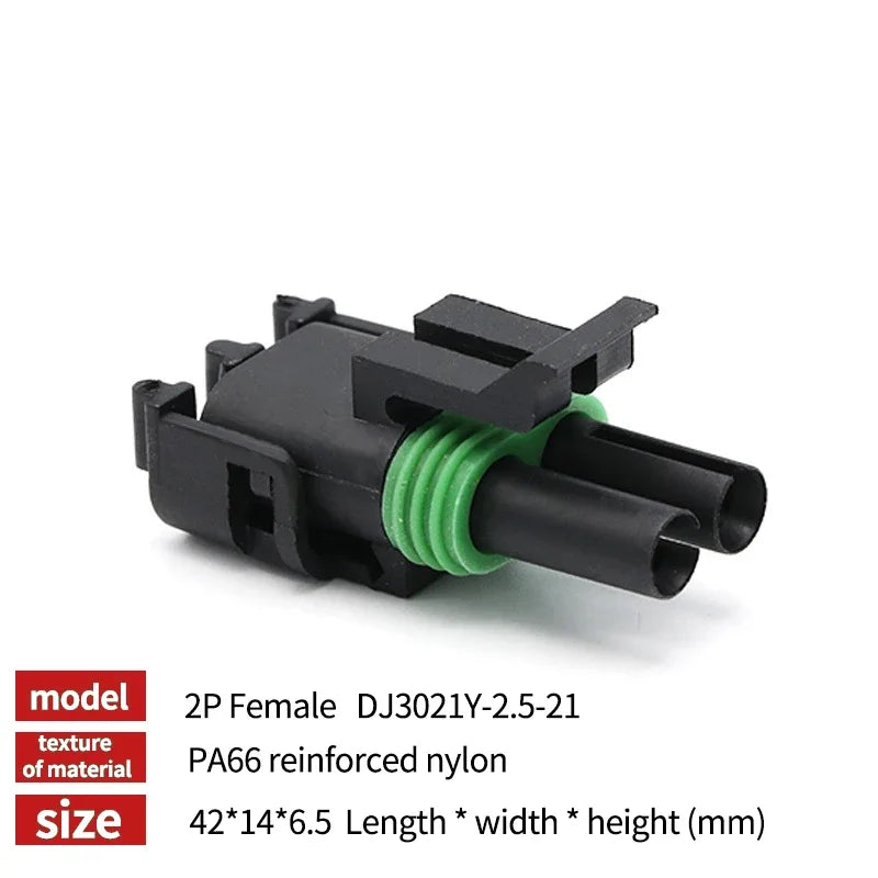 5/20/100sets 1 2 3 4 6Pin Way Delphi 2.5 GM Automotive Female Male Weather Pack Electrical Socket Plug Automobile Connectors