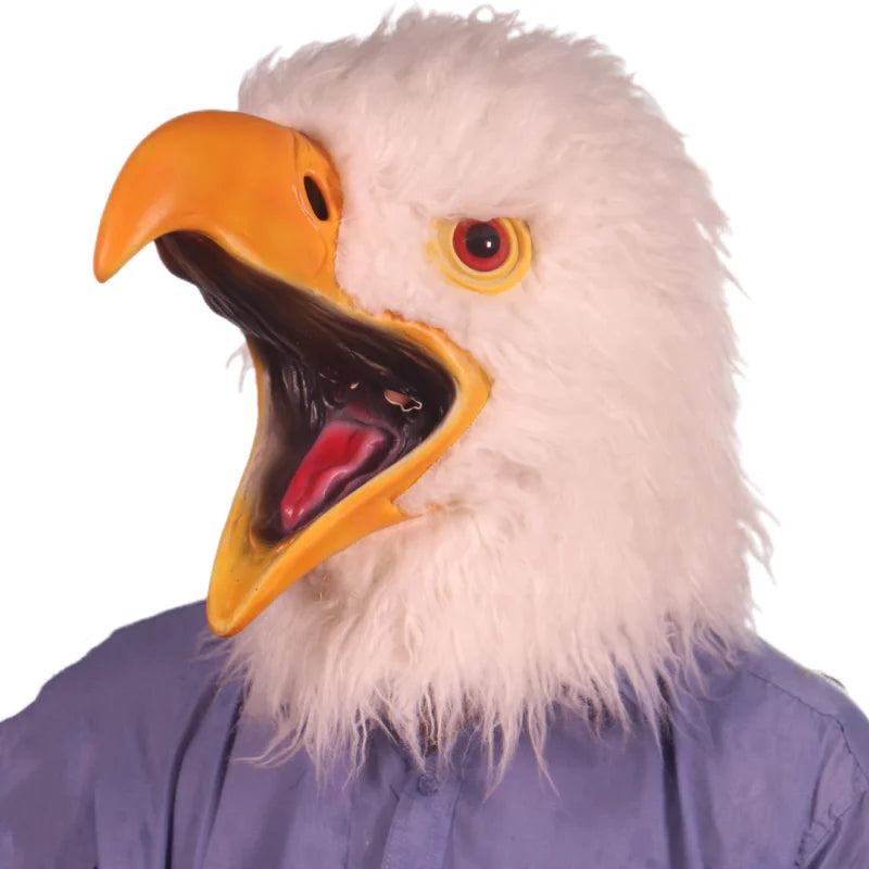 Novelty Bird Mask Latex Hood Animal Eagle Pigeon Bird Helmet Halloween Costume Carnival Cosplay Party Zoo Masquerade Props