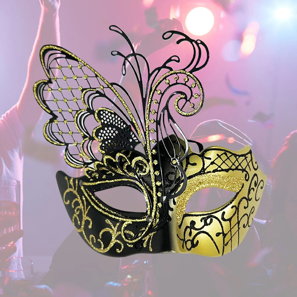Carnival Masquerade For Women's Faux Feather Party Face Mask Novelty Halloween Christmas Easter Cosplay Party Prom Mask