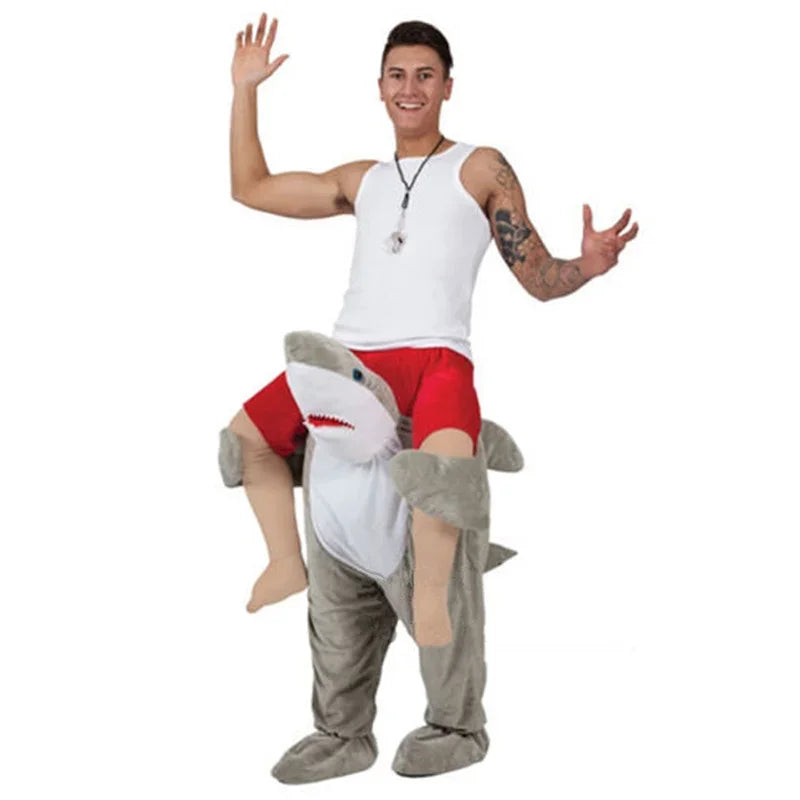 Novelty Funny Personality Animal Fake Legs Magic Pants Spoof Clothes Ride On Me Woman Men Christmas Halloween Costume Only Pants