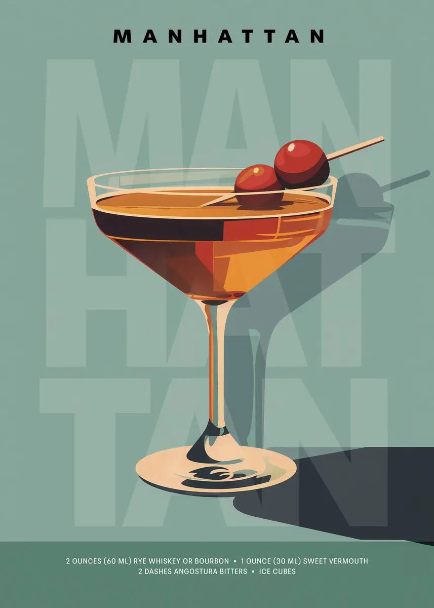 Simple Bar A Variety of Mixed-up Alcoholic Beverages Poster Canvas Printing for Home Room Wall Decoration Frameless Painting