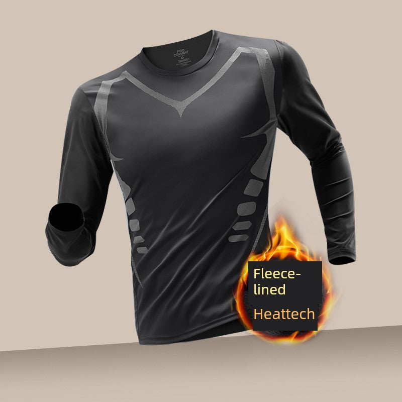 Winter Running Outfit Men's Quick-Drying Tights Fleece-lined Warm Keeping Sports Intimates High Elastic Cycling Fitness Training Compression