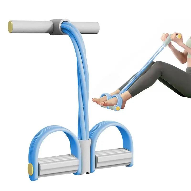 Yoga Pedal Puller Portable Resistance Band 6-Tube Pedal Ankle Puller Multi-color Abdominal Exerciser Elastic for Stretching