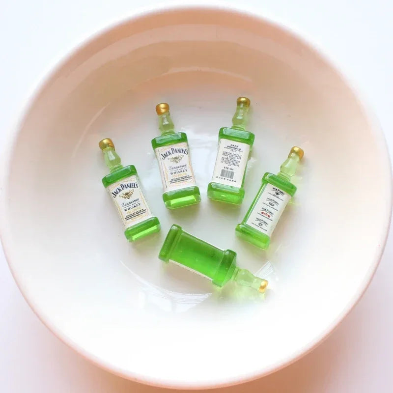 10pcs Mini Alcohol Drink Bottle Simulation Beverages DIY Home Decor Miniatures Fairy Garden Ornament Dollhouse Decor Accessories