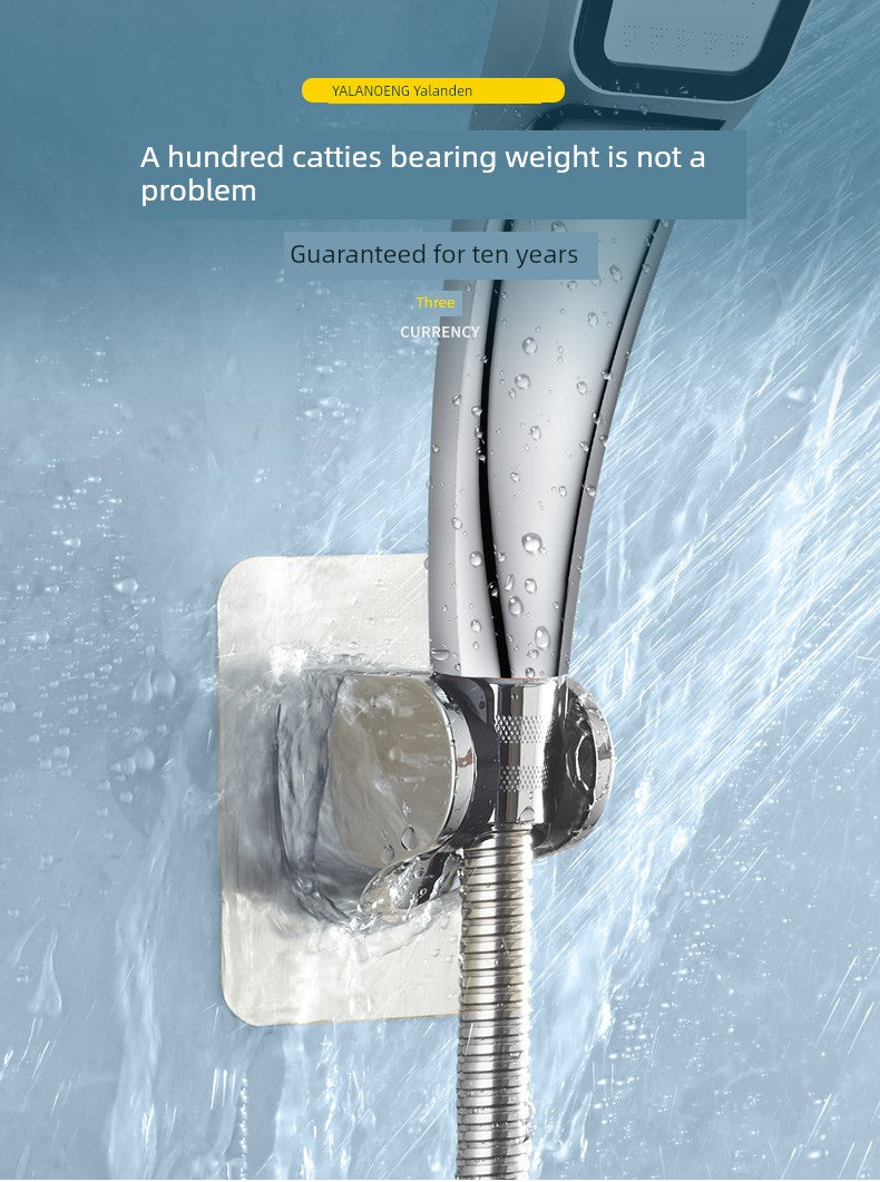 Shower Bracket Punch-Free Fixed Base Shower Nozzle Adjustable Rain Suction Cup Bathroom Shower Head Accessories