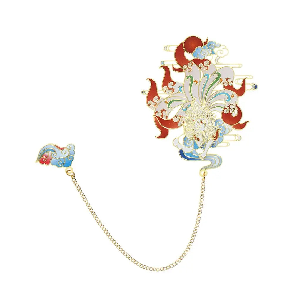 Stationery Metal Pendant Retro Chinese style Book Clip Pagination Mark Painted Brass Bookmark
