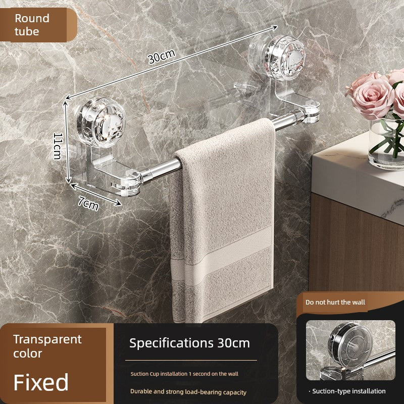 Suction Cup Towel Rack Bathroom Punch-Free Bathroom Retractable Towel Bar Storage Rack Bathroom Bath Towel Storage Rack