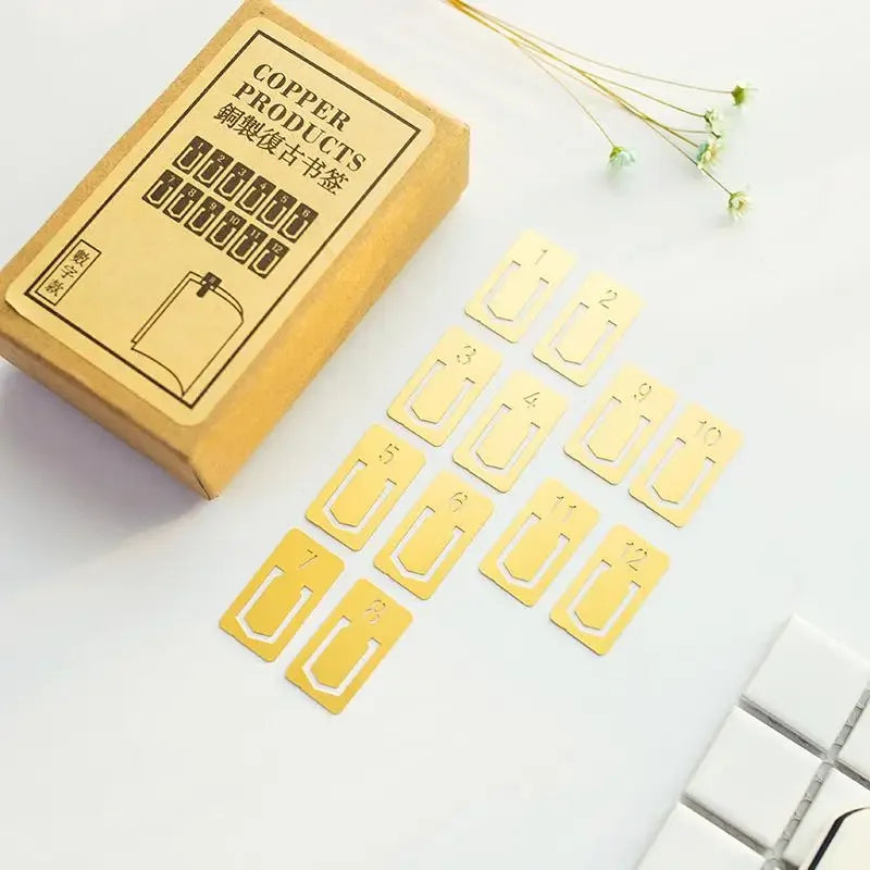 Vintage Copper Bookmark Mini Retro Metal Book Marker For Books Office Accessories School Supplies Stationery