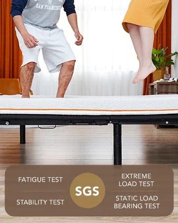 Adjustable Bed Frame Base Queen,One-Person Transport and Assembly,Adjustable Bed Legs,Oxford Fabric Bedspread