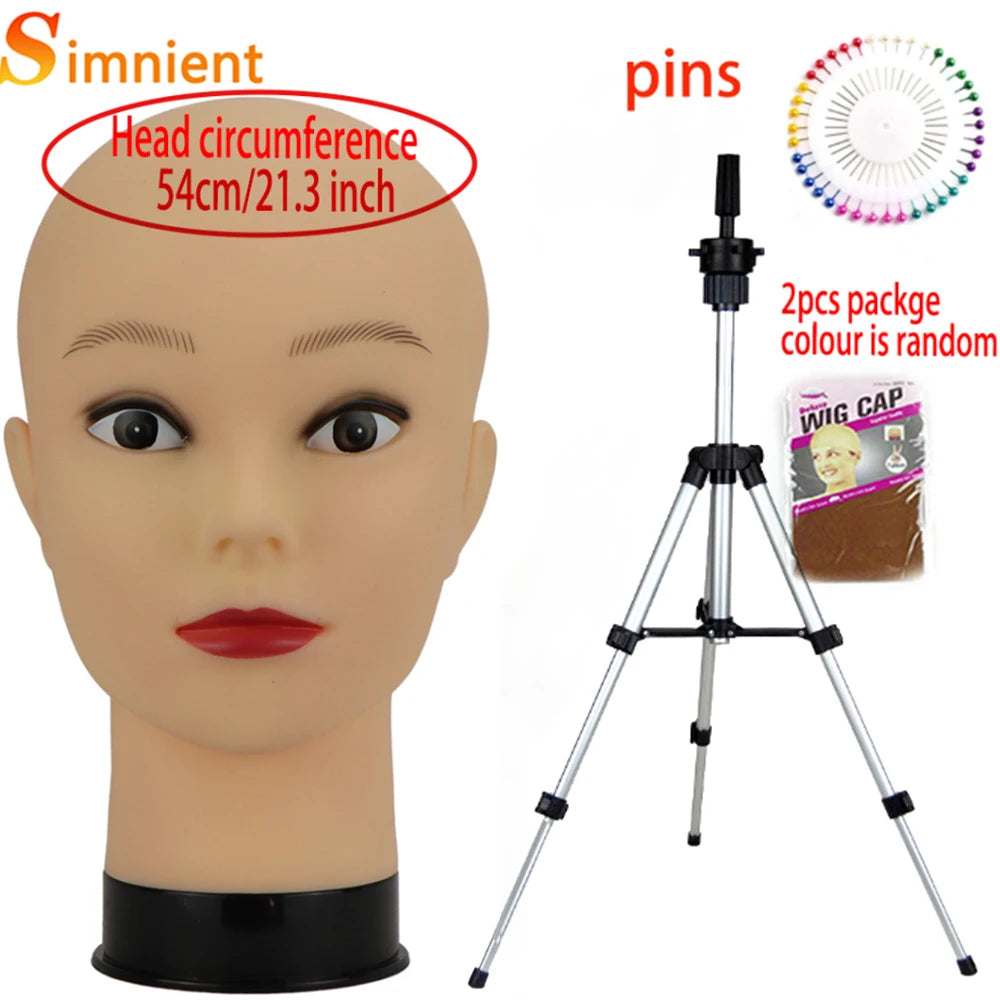 Mannequin Head With Tripod For Making Wig Hat Glasses Mask Display Cosmetology Manikin Head For Makeup Practice Wig Install Kit