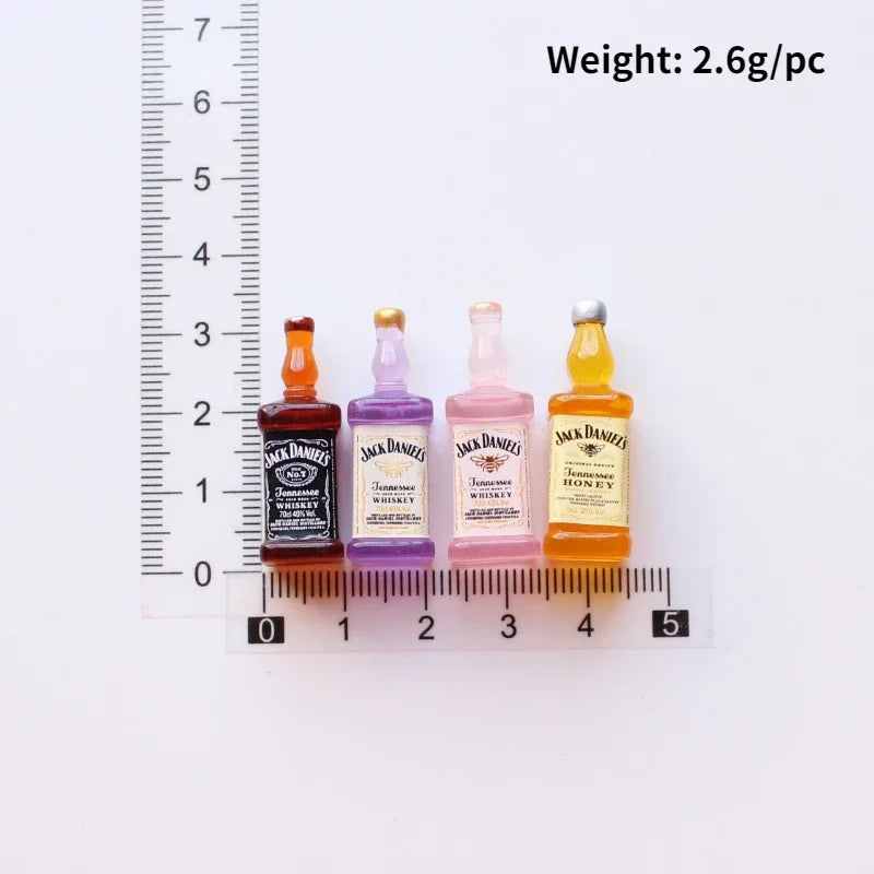 10pcs Mini Alcohol Drink Bottle Simulation Beverages DIY Home Decor Miniatures Fairy Garden Ornament Dollhouse Decor Accessories