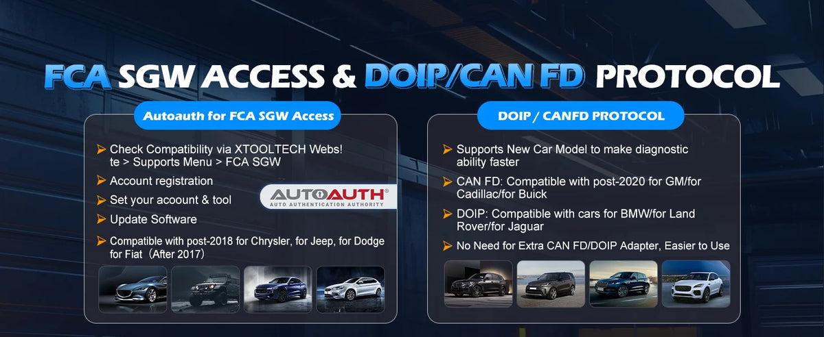 XTOOL D7 V2.0 All System Car Diagnostic Tool FCA Auto Auth ECU Coding 38+ Service Active Test OBD2 Scanner CAN FD DOIP