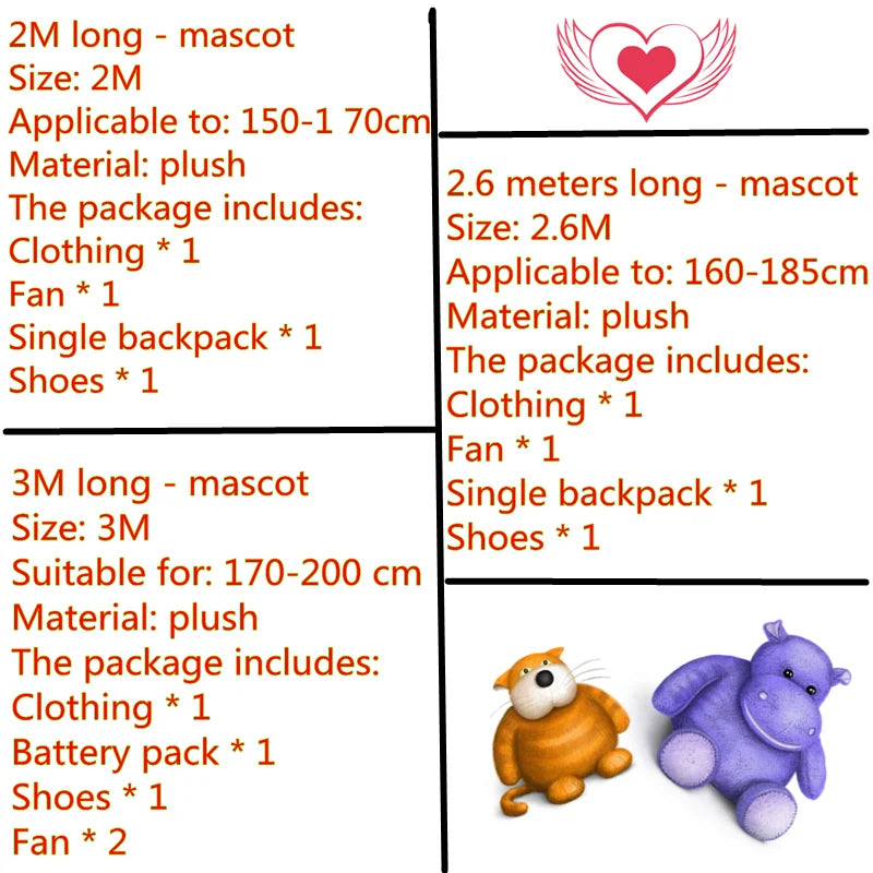 2.6M inflatable polar bear, giant panda, brown bear performance suit, funny doll, Santa Claus, snowman, animal shape performance