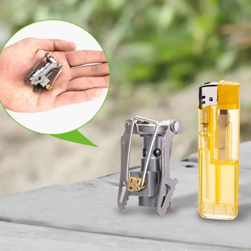 BRS-3000T Titanium Mini Camping Gas Burners 25g 2700W One-Piece Pocket Stove Outdooor Hiking Folding Cooking Furnace Portable