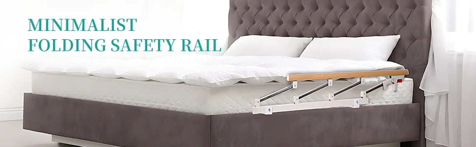 Bed Rails for Elderly Adults，Folding Bedside Assist Rail Handle, Adjustable Bed Assist Handle for Preventing Falling Out of Bed