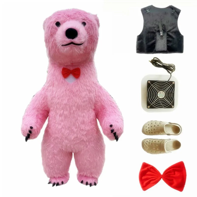2.6M inflatable polar bear, giant panda, brown bear performance suit, funny doll, Santa Claus, snowman, animal shape performance