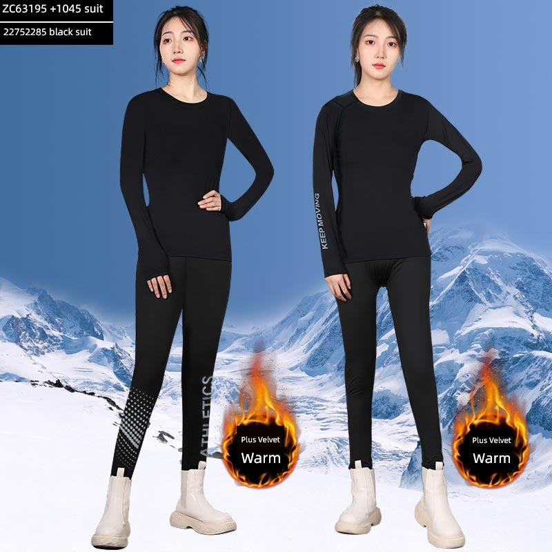 Ski Female Heattech Close-Fitting Fleece Hiking Quick Drying Clothes