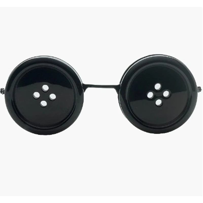 Game Peripheral Emily Dyer Button Eyes Glasses Cosplay Game Character for Halloween Costume Accessory Prop Novelty Funny Eyewear