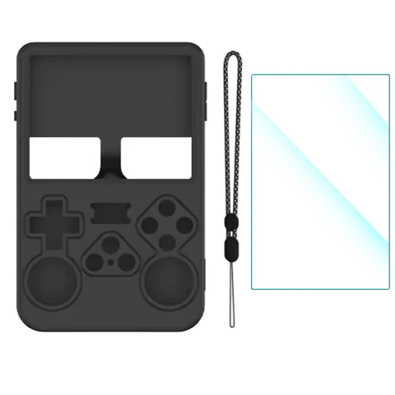 Case With Lanyard For R36S Console Soft Silicone Skin Shell Cover Full Protection Anti-Scratch Protector Game Accessories