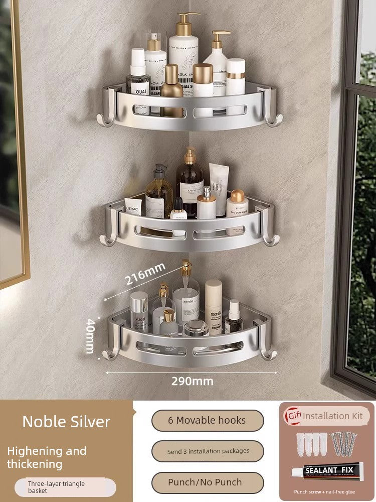 Toilet Punch-Free Wall-Mounted Bath Storage Rack