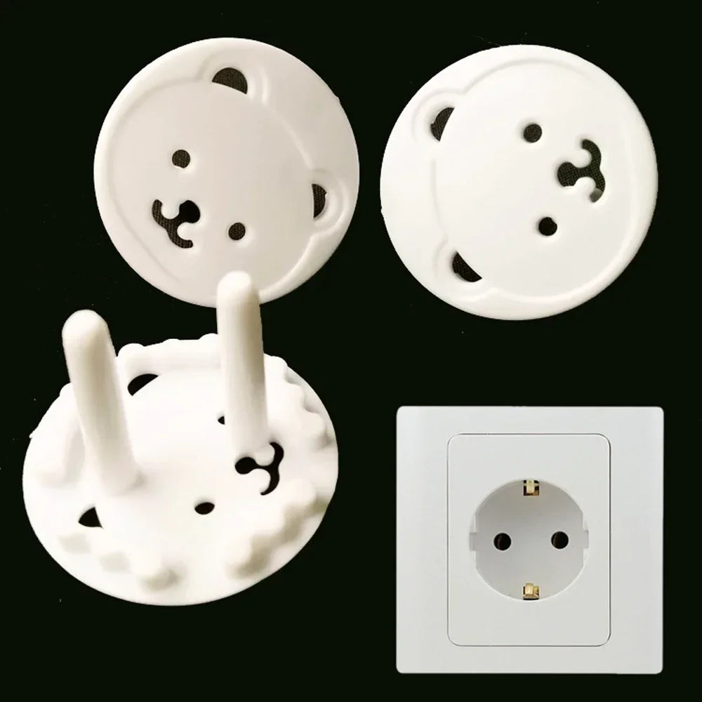 4/8pcs Twin Jack Power Socket Protection Covers Anti-electric Shock Switch Safety Plug Protective Cover Baby Safety Supplies
