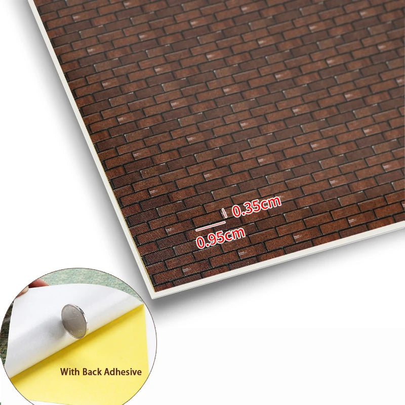 28x42CM Floor/Wall Sticker Materials DIY House Building Indoor/Outdoor Ground Layout Accessory With Back Adhesive 2Pcs/Lot
