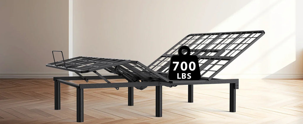 Adjustable Bed Base with one Bed Assist Rail for Seniors, Premium Quiet Motor, Anti-Snore, Zero Gravity, Memory Pre-Sets, Wirele