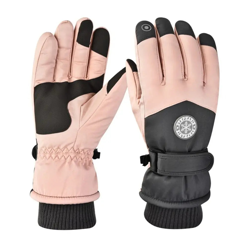 Outdoor Sports Touch Screen Winter Ski Gloves Warm Waterproof Velvet Gloves Korean Style Thermal Driving Gloves Outdooor