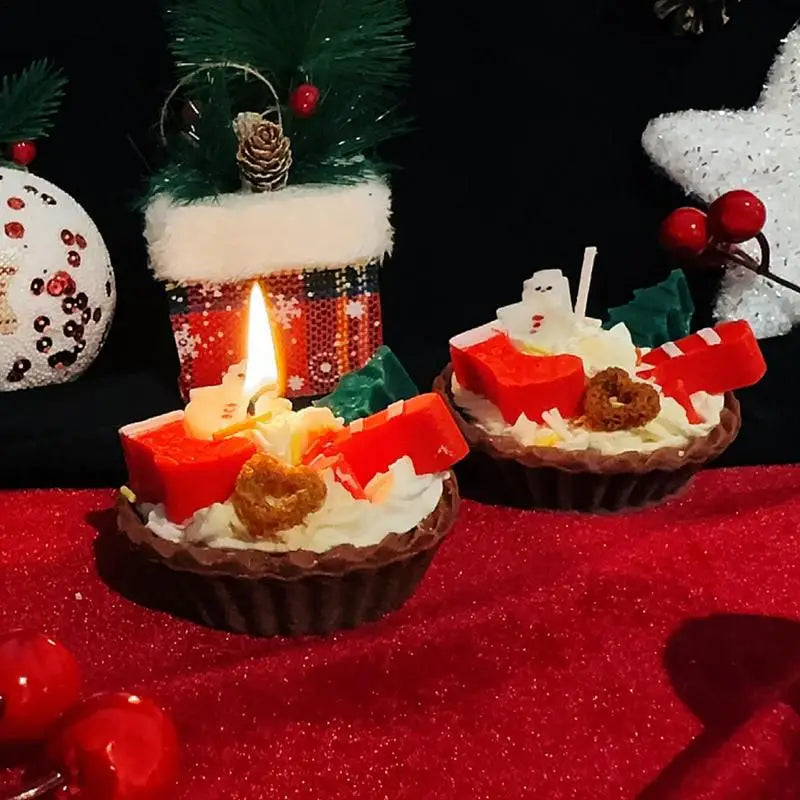 Aromatherapy candle set Christmas tart candles handmade Christmas pine aromatherapy candles winter Christmas home decorations