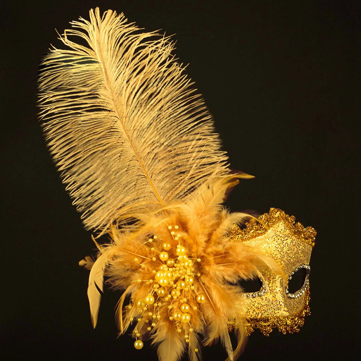 Carnival Masquerade For Women's Faux Feather Party Face Mask Novelty Halloween Christmas Easter Cosplay Party Prom Mask