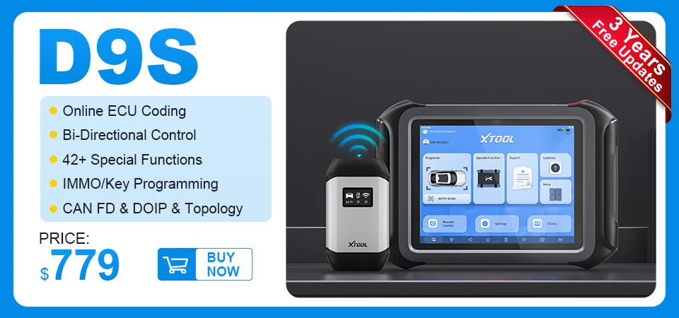 XTOOL D7 All System Car Diagnostic Tools Bidirectional Scanner ECU Coding Automotive Scanner 38+ Services Add CANFD Functions