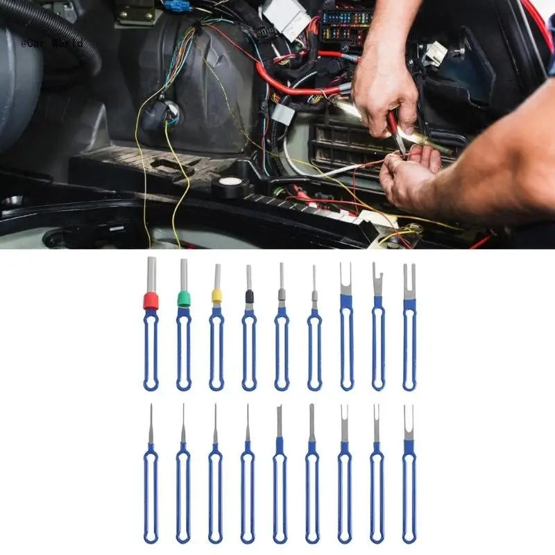 Multipurpose Automotive Terminal Removal Set, Electrical Pin Extractor Release Puller Tool for Car Connector Service 6XDB