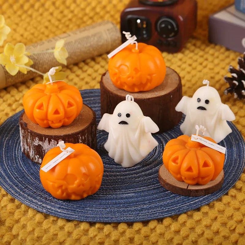 Halloween Decorative Decor Home Candles Ghost Candles Pumpkin Candle Scented Guest Gift Candles Halloween Accessories Home Decor