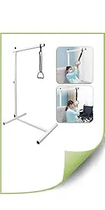 Trapeze Bar for Bed Mobility Aids, Bedside Pull Up Bar, Bed Lift for Elderly Seniors Transfer Rail, Medical Trapeze