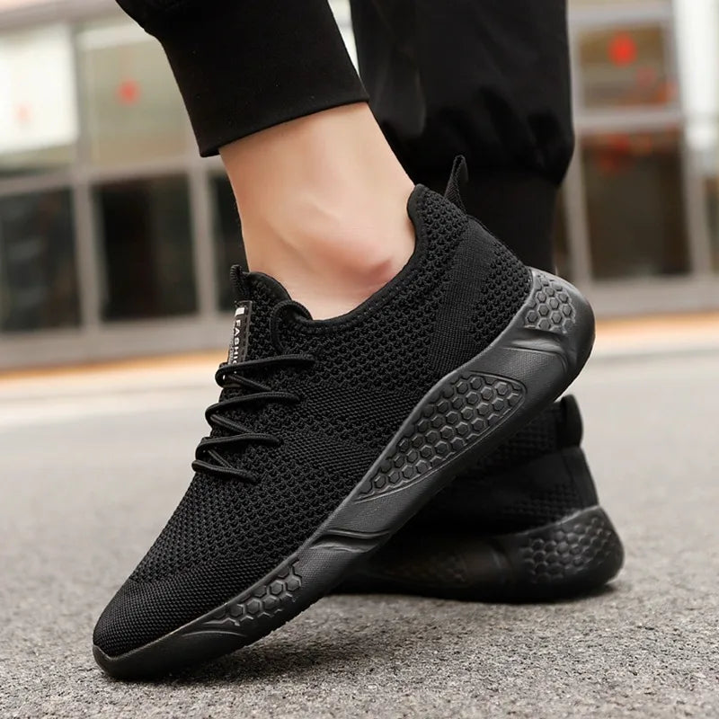 Men's Casual Sneakers Breathable Comfortable Walking Shoe Lace-up and Anti-slip Athletic Jogging Tennis Shoe Large Size 39-50