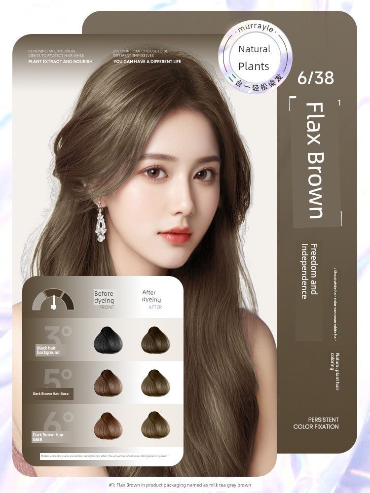 Natural Non-Irritating Dark Brown Plant Bubble Hair Dye