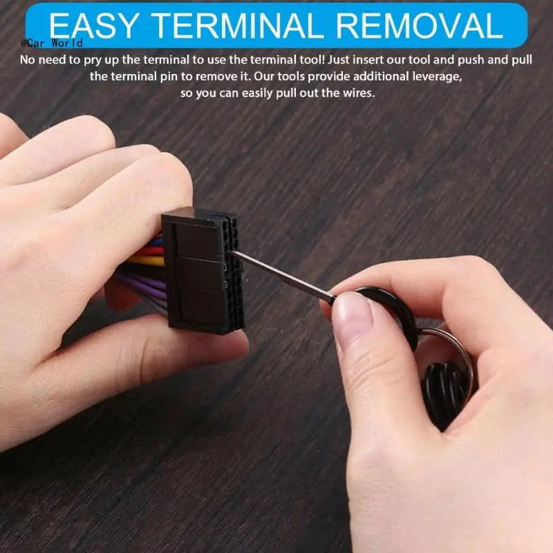 Multipurpose Automotive Terminal Removal Set, Electrical Pin Extractor Release Puller Tool for Car Connector Service 6XDB