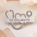 Custom Healthcare Worker Brooch Can Make Names Laser Engraved Stainless Steel Products Healthcare Worker Gifts