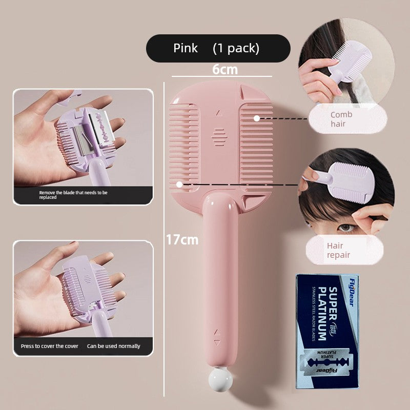 Bristle Three Rows Long Handle Makeup Pointed Tail Hair Setting Comb